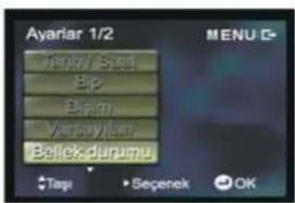 Ayariar 1/2 Menu Bip Beam Varvylsilat Belek Dopinu Taqi Seçenek OK