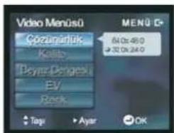 Video Menüö Suzumehük Kellis Player-Derogeski EV Rock Tatu Ayar OK MENÜ Ö- 64 Ox 48.0 32 Ox 24.0
