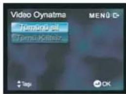 Video Oynatma Temenu el Formu-Koltsz MENU G Tags OK