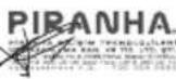 Piranha Razor P Type - Belge No/ Tarih: - 1