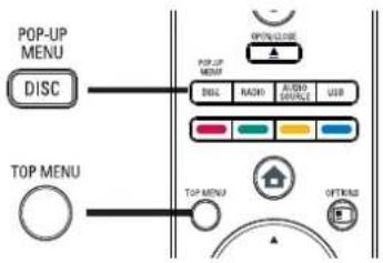 POP-UP MENU DISC TOP MENU POP-UP MENU RADIO AUDIO USB TOP MENU OPTION