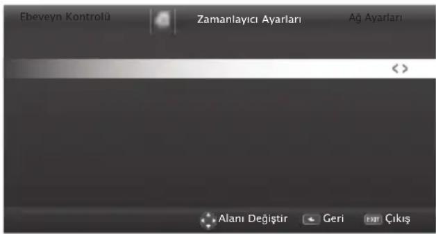 Ebeveyn Kontrolü Zamanlayıcı Ayarları Ag Ayarları Alari Değistir Geri Çıkış