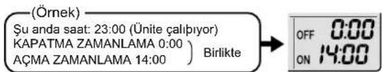 DAIKIN FTXG35JB - ÇMA ZAMANLAMA ve KAPATMA ZAMANLAMA'yi birlikte kullanmak için - 1