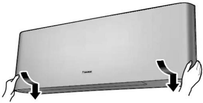 DAIKIN FTXG50JB - Filtreleri daha önce 3. bulundukları biçimde yerleştirin ve ön paneli kapatın. - 1