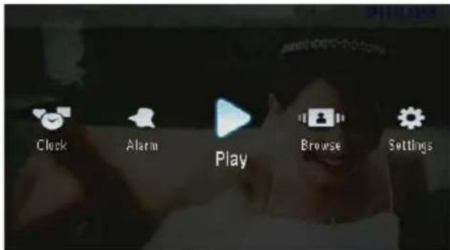 Clock Alarm Play Browse Settings