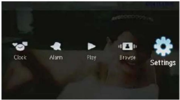 Clock Alarm Play Browse Settings