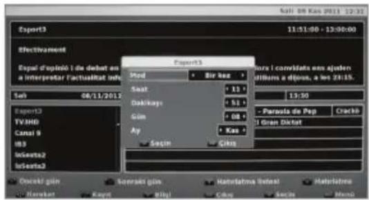SHARP LC-40LE730EVNET - ④“Hatırlatma” işlevi - 1
