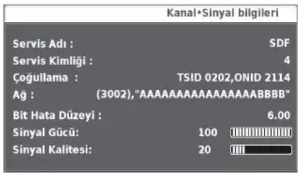 SHARP LC-40LE730EVNET - Kalite ve sinyal gücünün kontrol edilmesi - 1