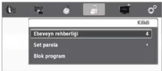 SHARP LC-40LE730EVNET - Kilit ayarları - 1