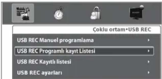 SHARP LC-40LE730EVNET - ② "USB REC Manuel programlama" ile Programlama. - 1