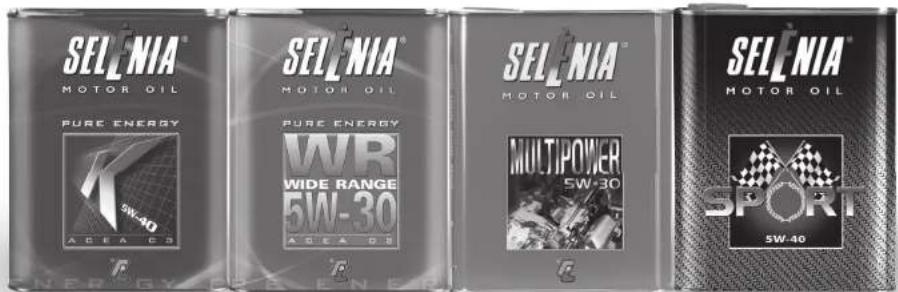 SELENIA® MOTOR OIL PURE ENERGY SW-40 AGEA 03 SELENIA® MOTOR OIL PURE ENERGY WB WIDE RANGE 5W-30 AGEA 03 SELENIA® MOTOR OIL MULTIPOWER 5W-30 E SELENIA® MOTOR OIL SPORT 5W-40