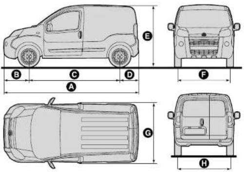 FIAT Fiorino (2015) - BOYUTLAR - 1