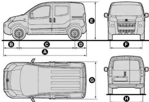 FIAT Fiorino (2015) - BOYUTLAR - 2