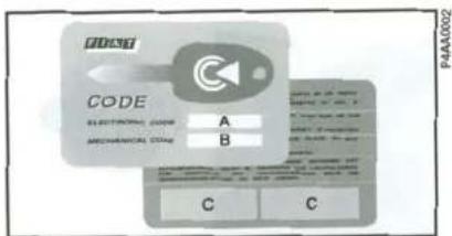 CD CODE ELECTRONIC CODE A MECHANICAL CODE B C C