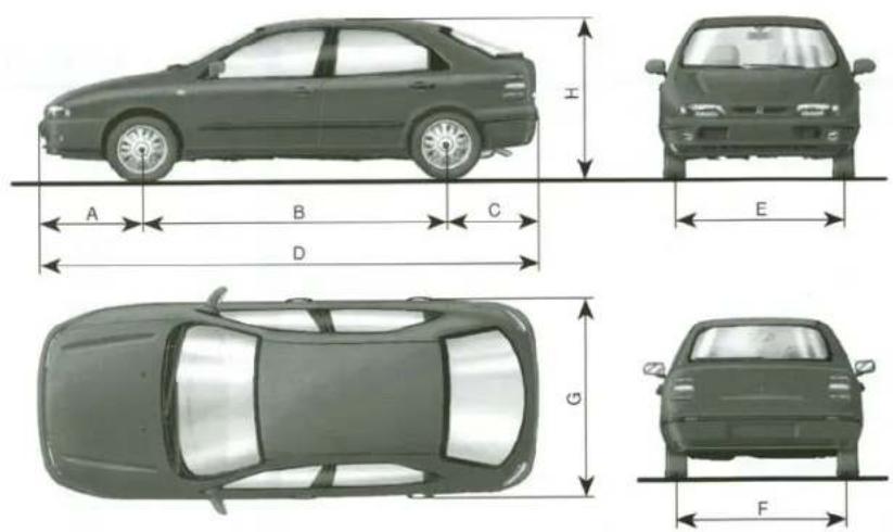 FIAT Brava (2003) - BOYUTLAR - 1