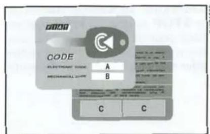 CODE ELECTRIGANT CODE A MECHANICAL CODE B C C