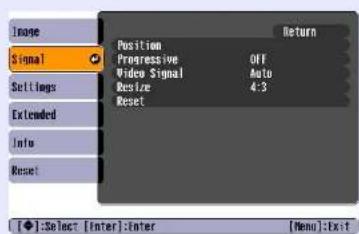 EPSON EMP-S3 - "Signal (Sinyal)" Menüsü - 3