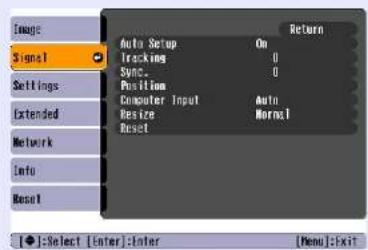 EPSON EMP-1705 - Sinyal Menüsü - 1