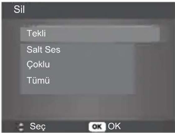 Sil Tekli Salt Ses Çoklu Tümü Seç OK OK