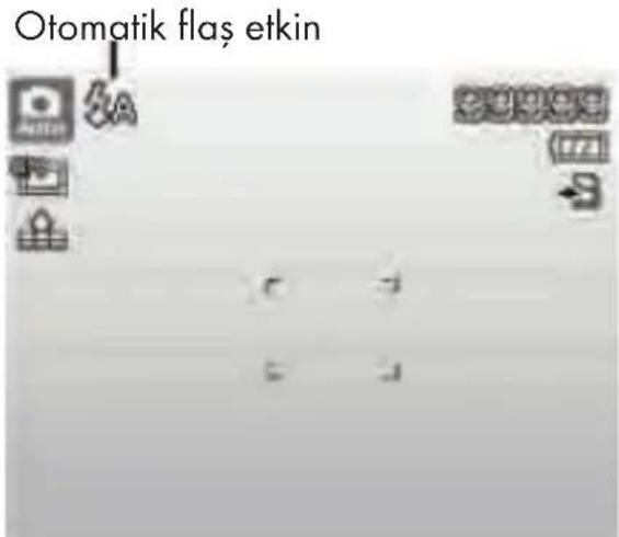 Otomatik flaş etkin