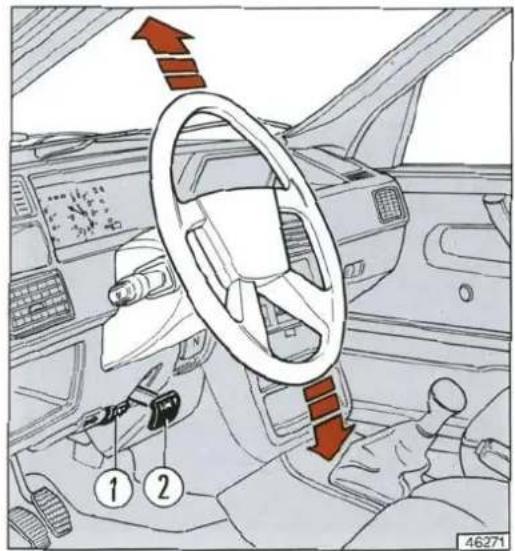 FIAT Tipo (1998) - Direksiyon yükseklik ayarı (bazı tiplerde) - 1
