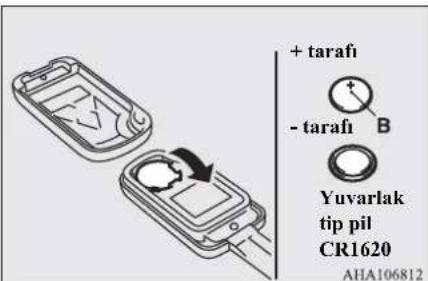 + tarafi - tarafi B Yuvarlak tip pil CR1620 AIIA106812