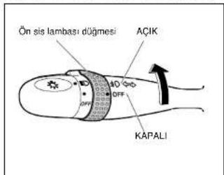 Ön sis lambası düğmesi AÇIK 40° OFF KAPALI