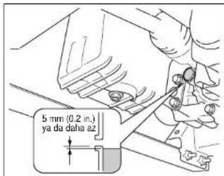 5 mm (0.2 in.) ya da daha a2