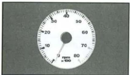50 40 50 20 60 10 70 80 rpm x 100
