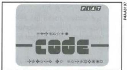 FIAT CODE P4AA0197