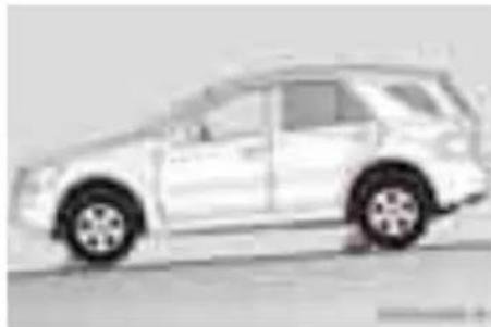 Mercedes-Benz ML 320 CDI (2003) - Aracı düz bir zemin üzerinde emniyete alın (Örnek görüntü) - 1