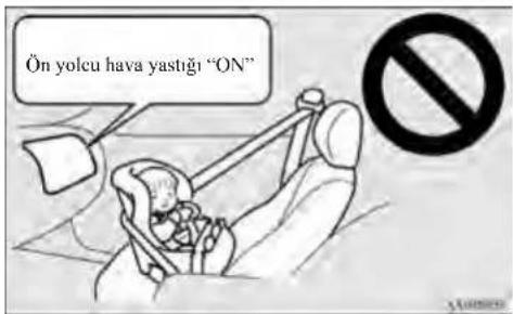 Ön yolcu hava yastığı "ON"