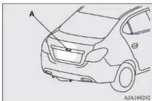MITSUBISHI Attrage (2014) - Arka görüş kamerasının görüntü menzili - 1