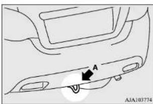 MITSUBISHI Attrage (2014) - Aracımızın başka bir araç tarafından geri yönde çekilmesi gerekiyorsa - 1