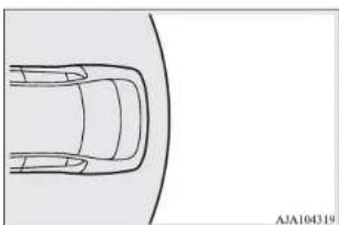 MITSUBISHI Attrage (2014) - Arka görüş kamerasının görüntü menzili - 1