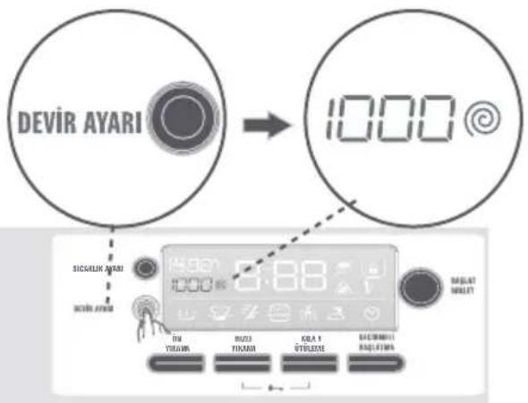 Finlux FXW 9211 - 1- Devir hızı seçimi ve suda bekletme - 1