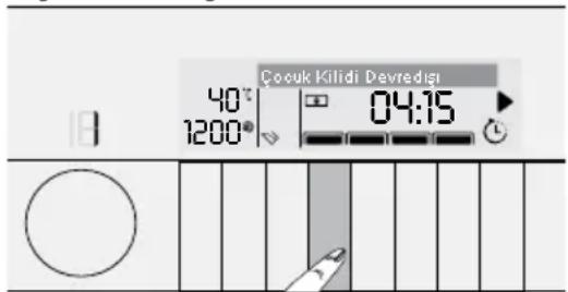 Arçelik 9146 YK - Çocuk kilidini devreden çıkarmak için: - 1