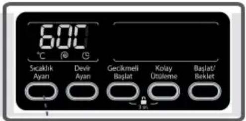 Regal Pratica 7101 TY - 1- Yıkama suyu sıcaklığı seçimi - 1