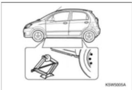 CHEVROLET Spark (2010) - Patlak lastiğin değiştirilmesi - 2