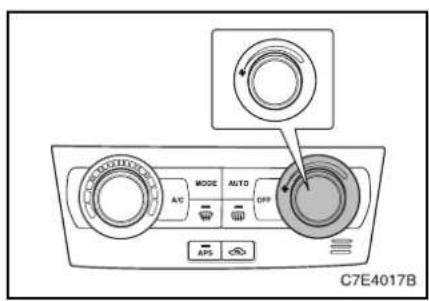 MODE A/C AUTO OFF APS C7E4017B
