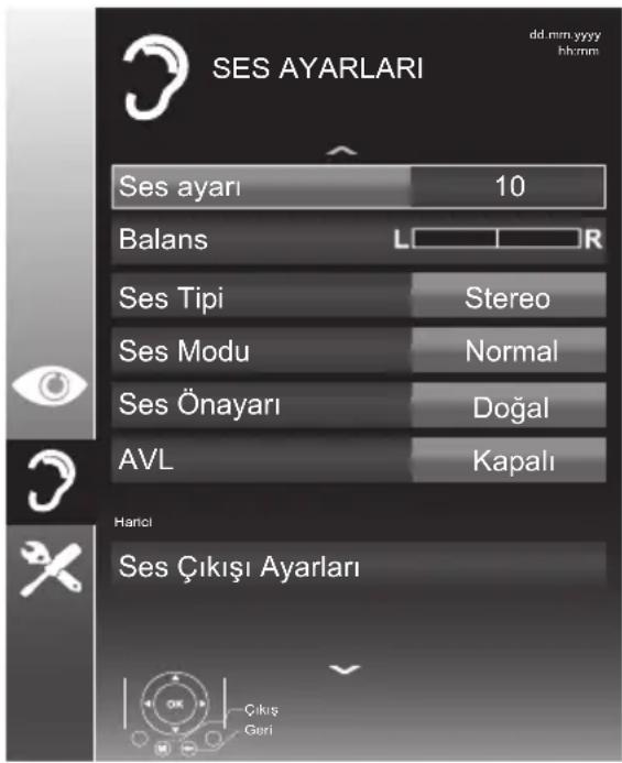 Arçelik A40L 4531 0B - Ses ayarları - 1