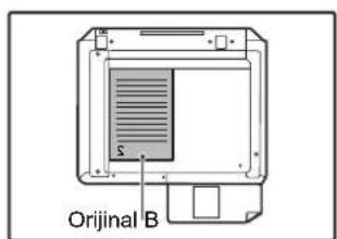 SHARP AR-6023N - B orijinalini aşağıda gösterildiği gibi yerleştirin. - 1