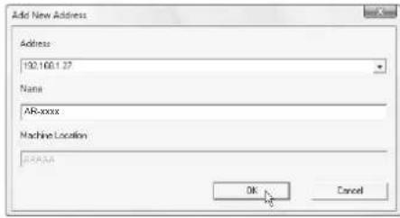 SHARP AR-6023N - Adres menüsünden makinenin IP adresini seçin ve [Tamam] düğmesini tıklayın. - 1