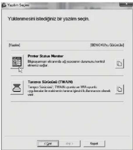 SHARP AR-6023N - [Yardımcı Yazılım] - [Printer Status Monitor] düğmesini tıklayın. - 1