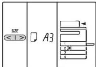 SHARP AR-6023N - Kağıt boyutunu seçmek için [Boyut] tuşunu kullanın. - 1