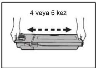 SHARP AR-6023N - Yeni toner kartuşunu çıkarın. kartuşu her iki yandan tutun ve dört beş kez yatay olarak çalkalayin. - 1