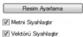 SHARP AR-6023N - "Metni Siyahlaştır" kutusunu ve/veya "Vektörü Siyahlaştır" kutusunu işaretleyin. - 1