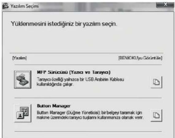 SHARP AR-6023N - 8. adımın penceresine dönersiniz. "Button Manager" özelliğini kurmak isterseniz, "Button Manager" düğmesine tıklayın. - 1