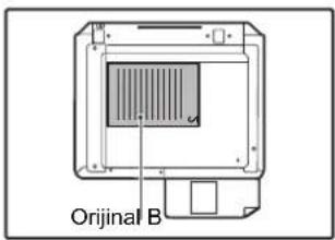 SHARP AR-6023N - B orijinalini aşağıda gösterildiği gibi yerleştirin. - 2