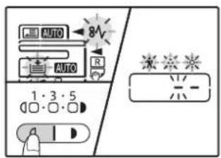 SHARP AR-6023N - Alarm göstergeleri ( ),  ); yanıp sönmeye baslayana kadar [açık] tuşunu ( )basılı tutun. - 1